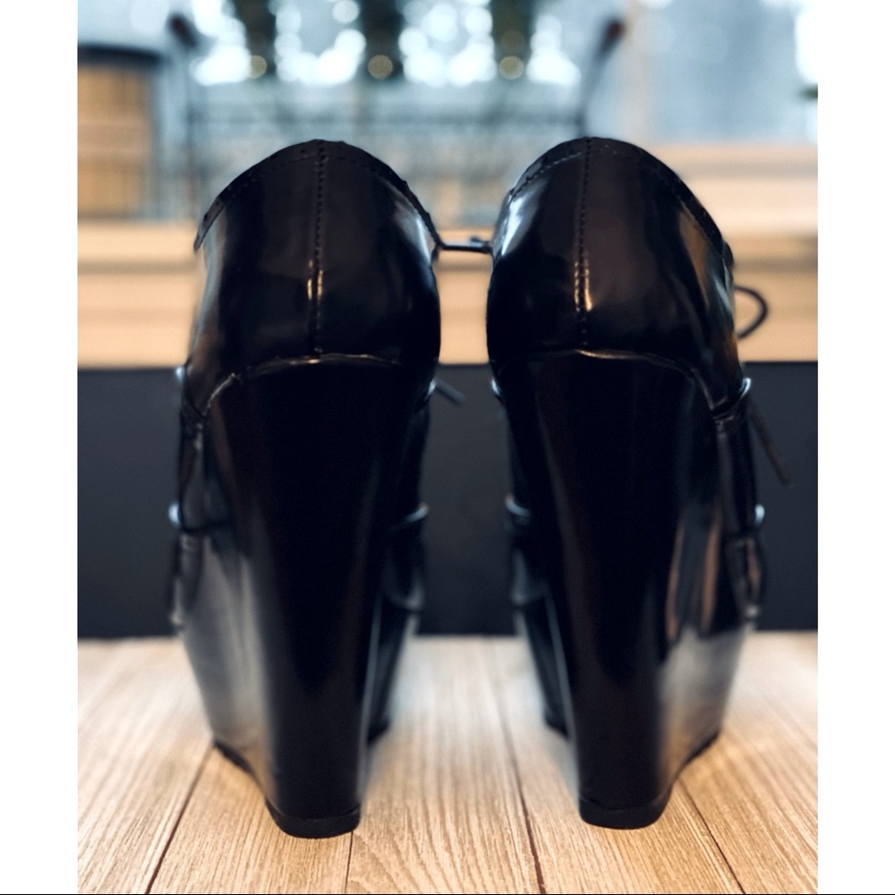 BELLADONNA | PINUP OXFORD WEDGE PLATFORM BOOTIES - Picture 6 of 9